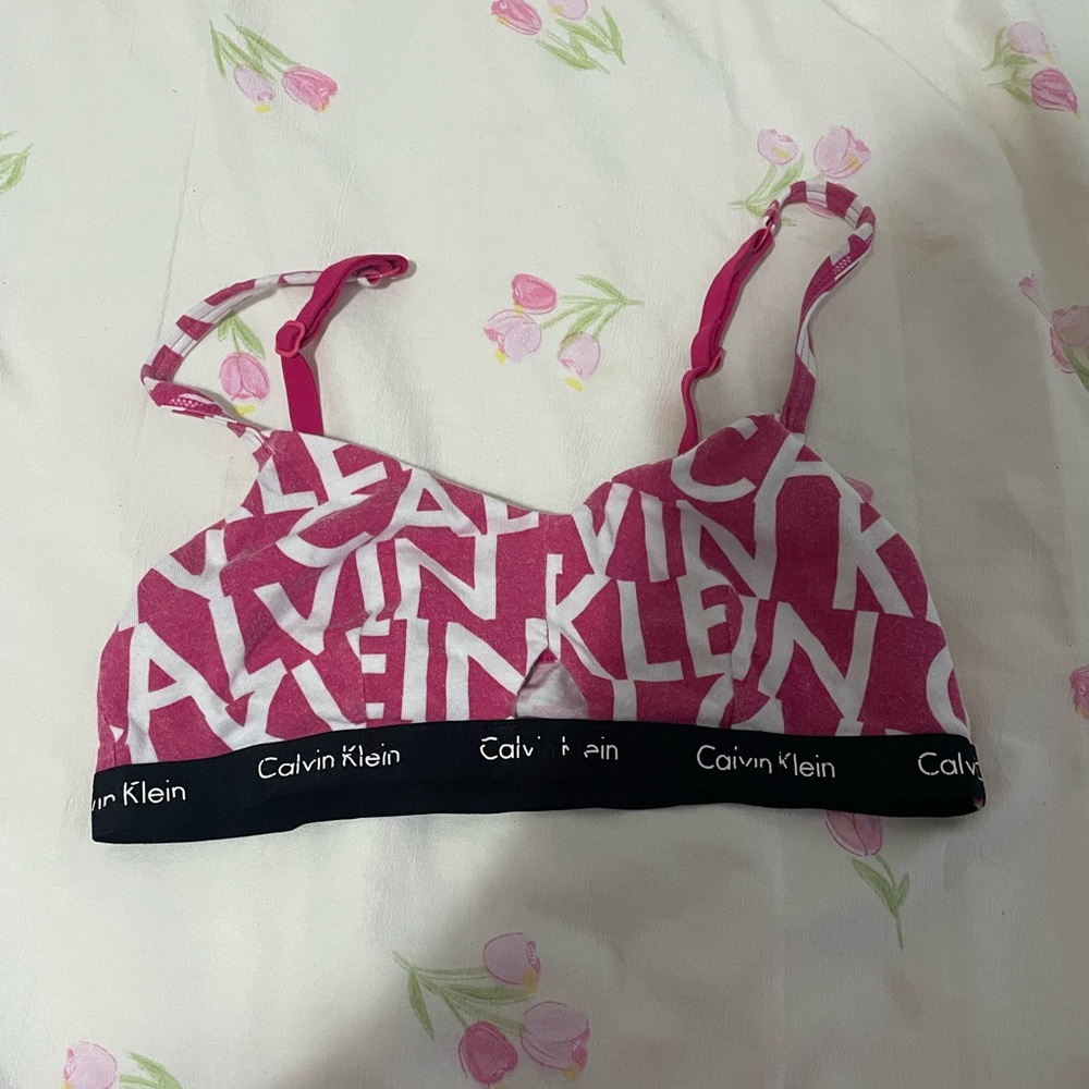 Calvin Klein Fuchsia and Black Bralette